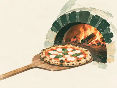 Illustration: Eine Pizzeria für ein unkompliziertes Abendessen.